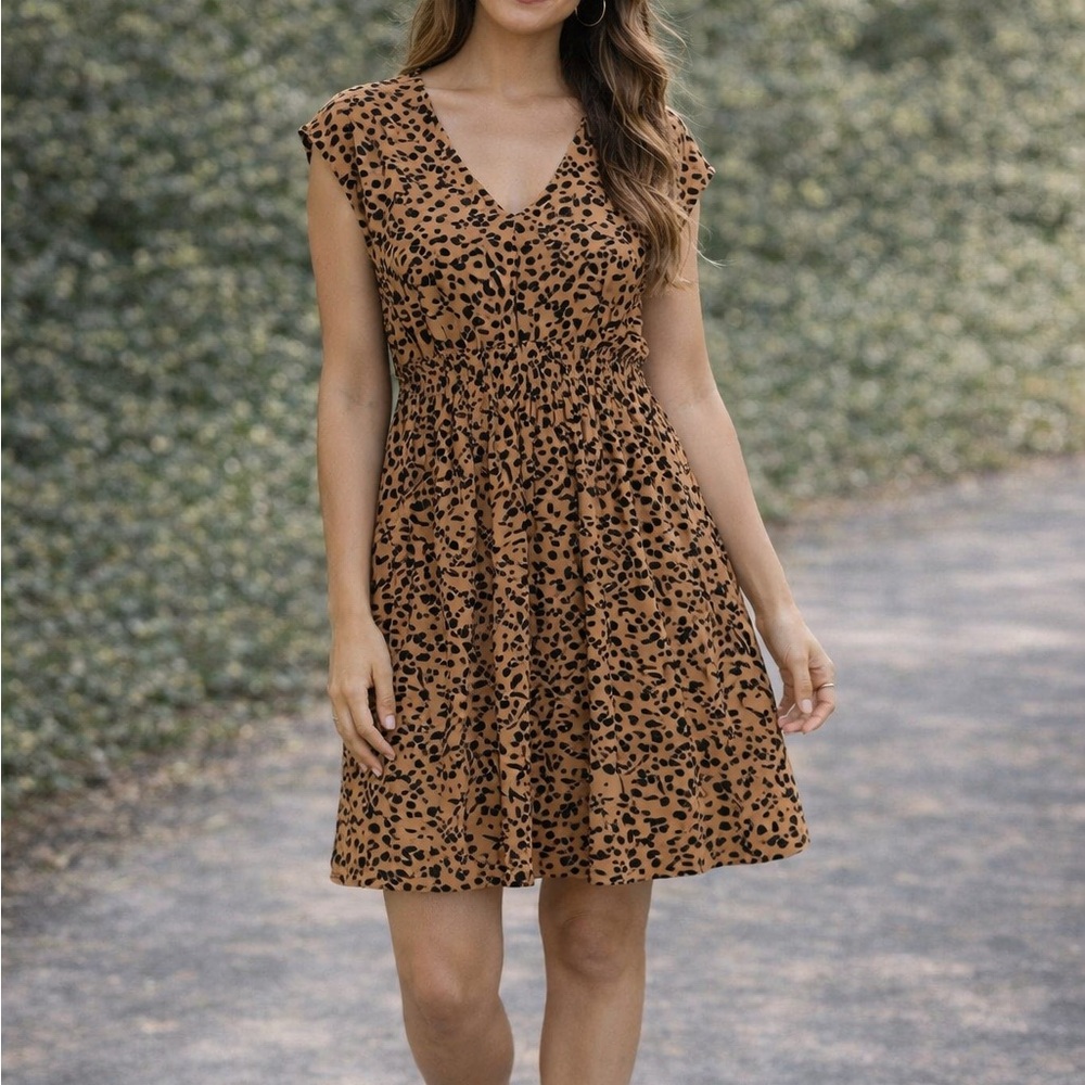 NWT‎ Maurices Leopard Print Mini Dress Pockets size XS
